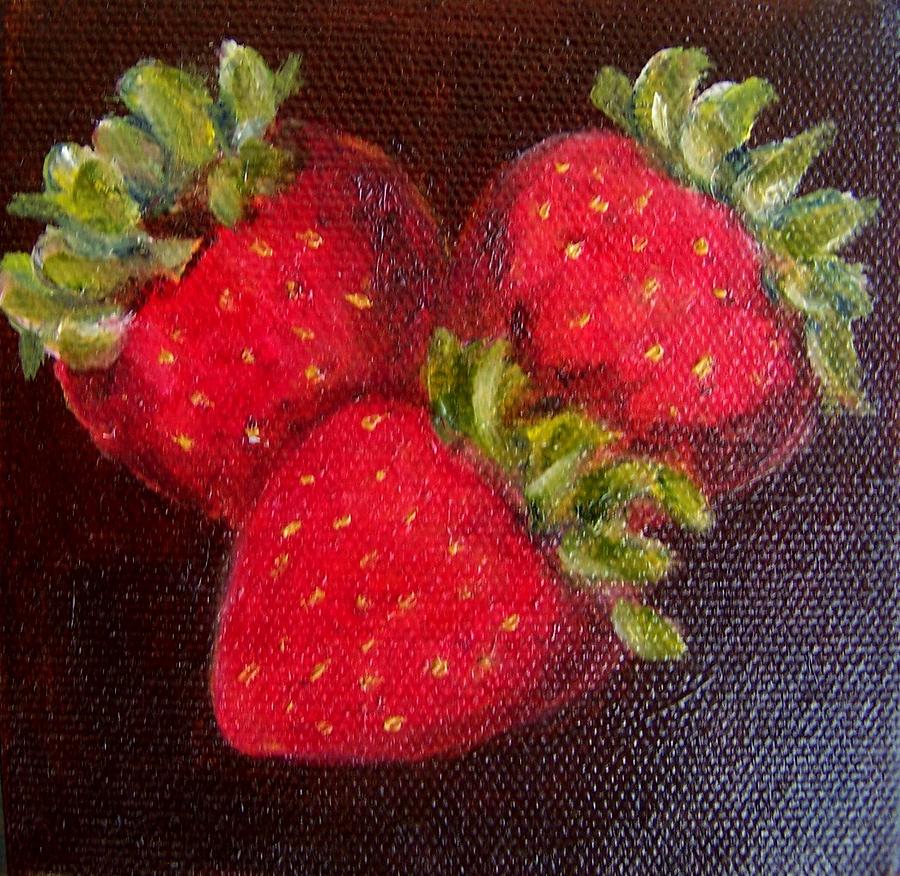 Strawberries 9 Painting by Susan Dehlinger
