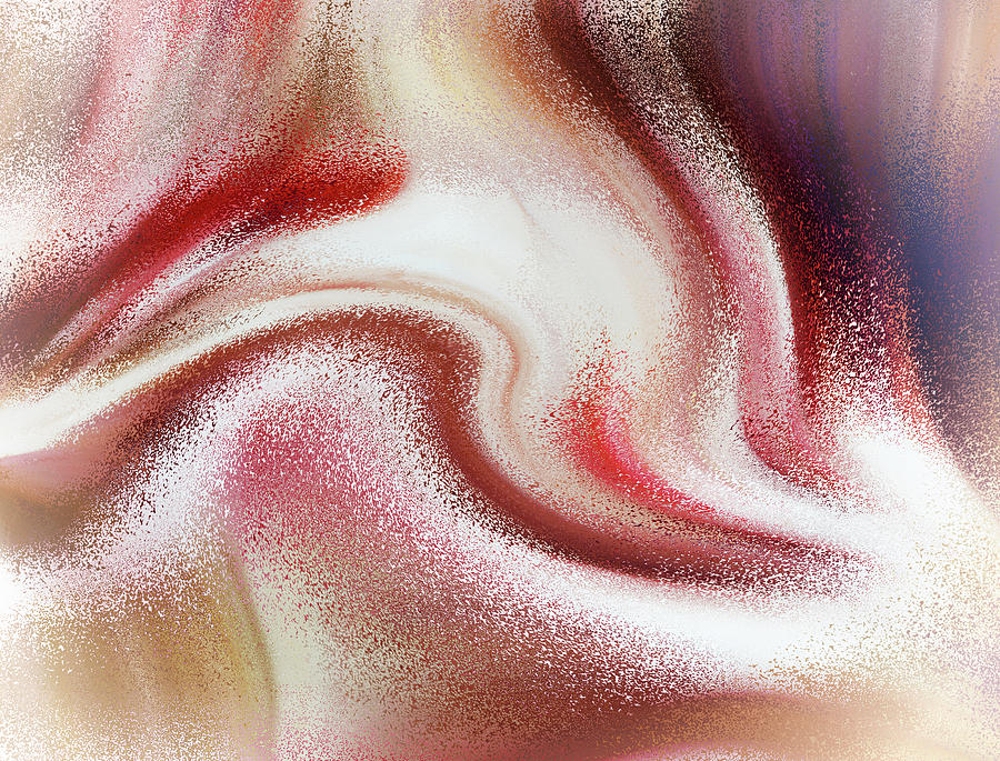 Strawberries and Cream Abstract Digital Art by Georgiana Romanovna
