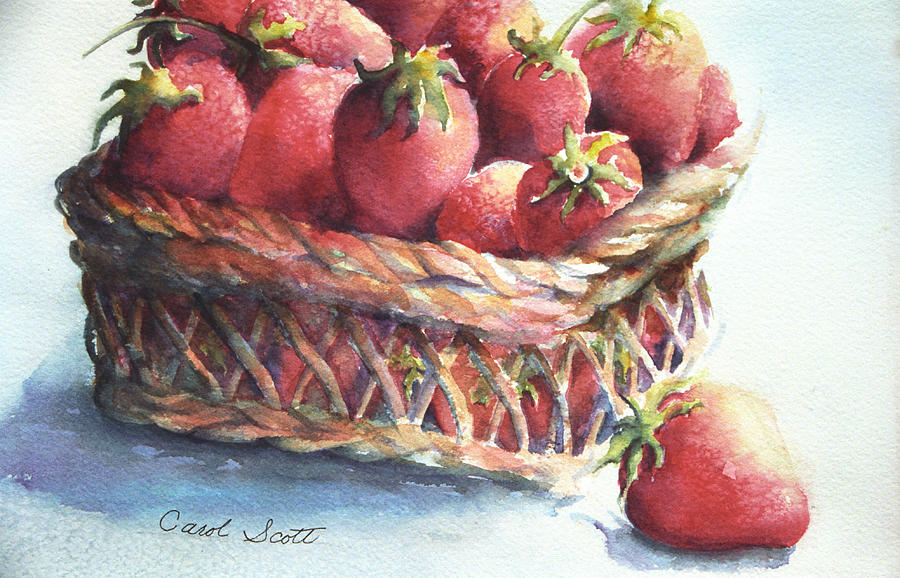 Fruit Painting - Strawberries by Carol Scott
