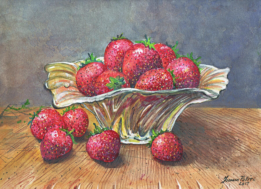 Strawberries Painting by Franco Puliti - Fine Art America