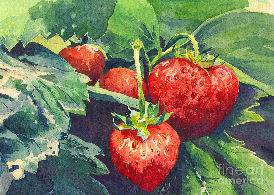 Strawberries Painting