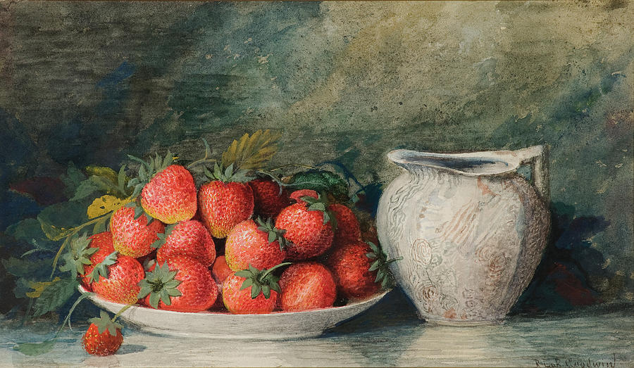 Strawberries Painting by Celestial Images