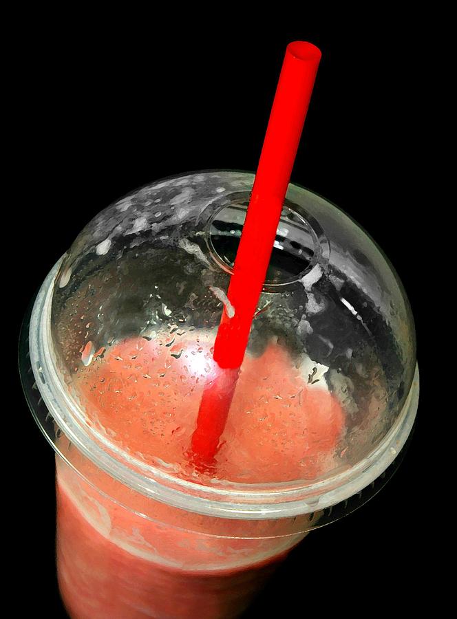 The Red Straw Photograph by Diana Angstadt