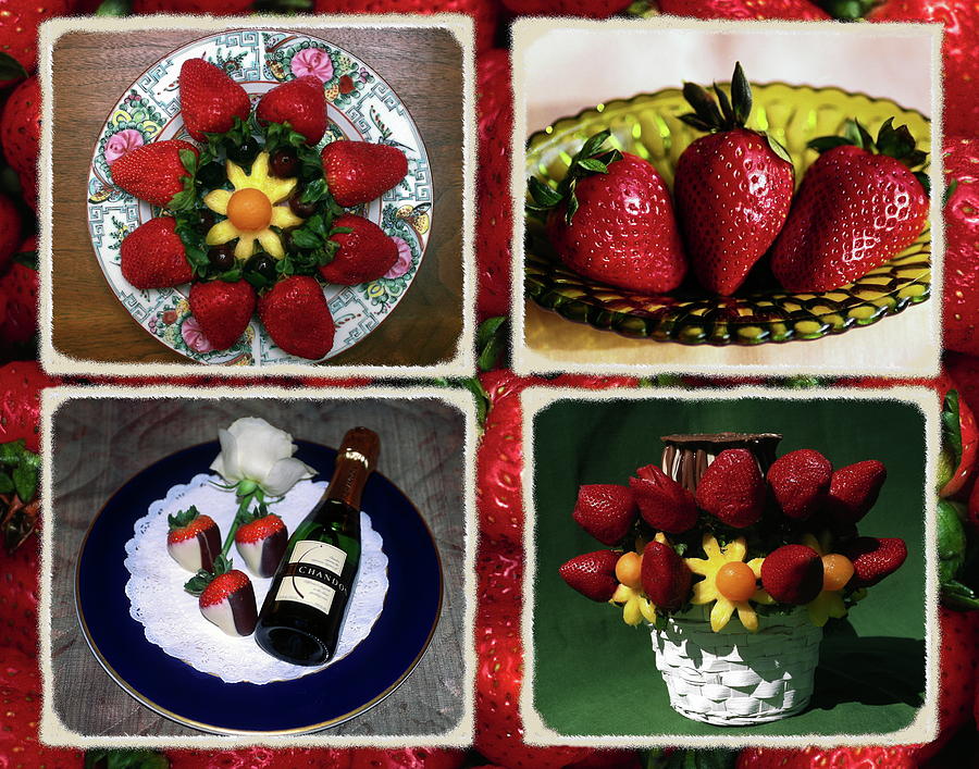 Strawberry Collage Photograph by Sally Weigand