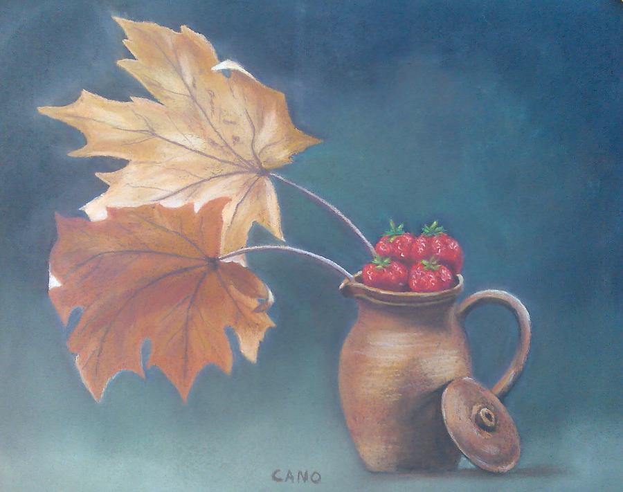 Strawberry Pastel - Strawberry Fall by Rosa Mari Cano Membrado