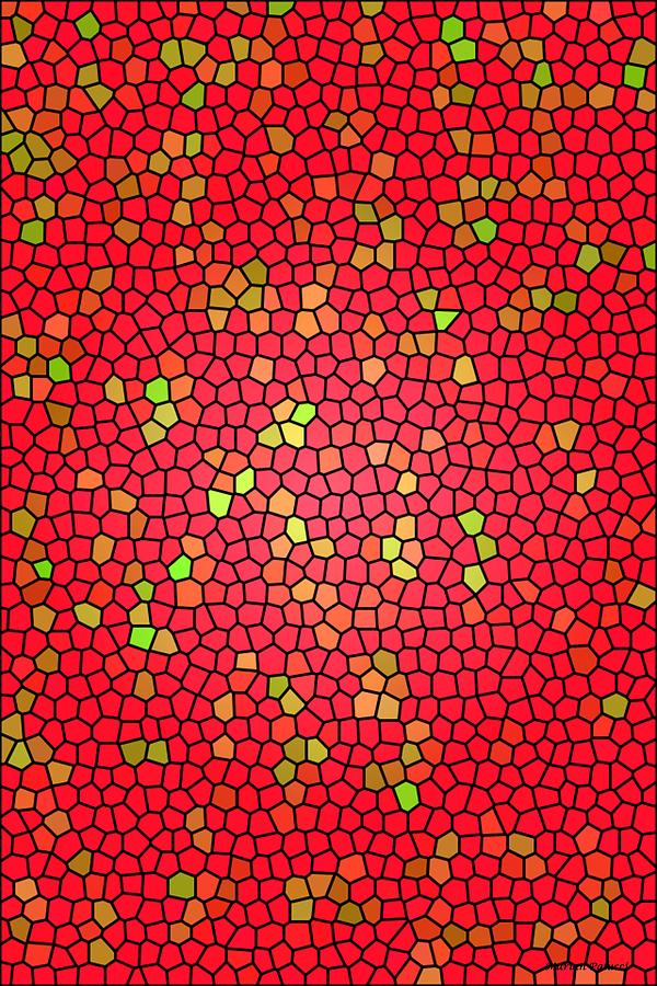 Strawberry Mixed Media - Strawberry Fields Abstract by Marian Lonzetta