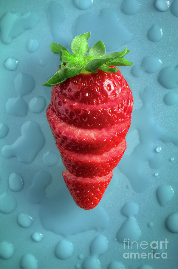 Strawberry Fresh Sliced Photograph by Carlos Caetano