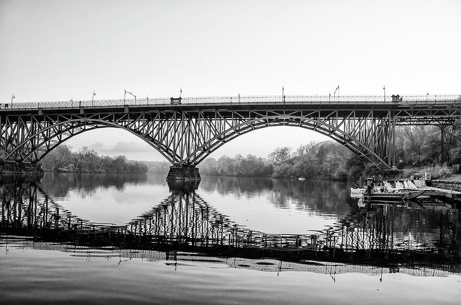Strawberry Mansion Bridge in Black and White Photograph by Bill Cannon