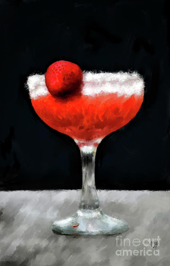 Strawberry Margarita Digital Art by Lois Bryan
