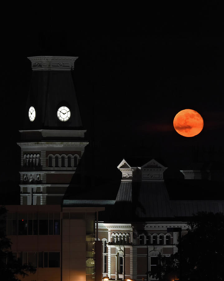 Strawberry Moon Over the Courthouse Photograph by Norberto Nunes