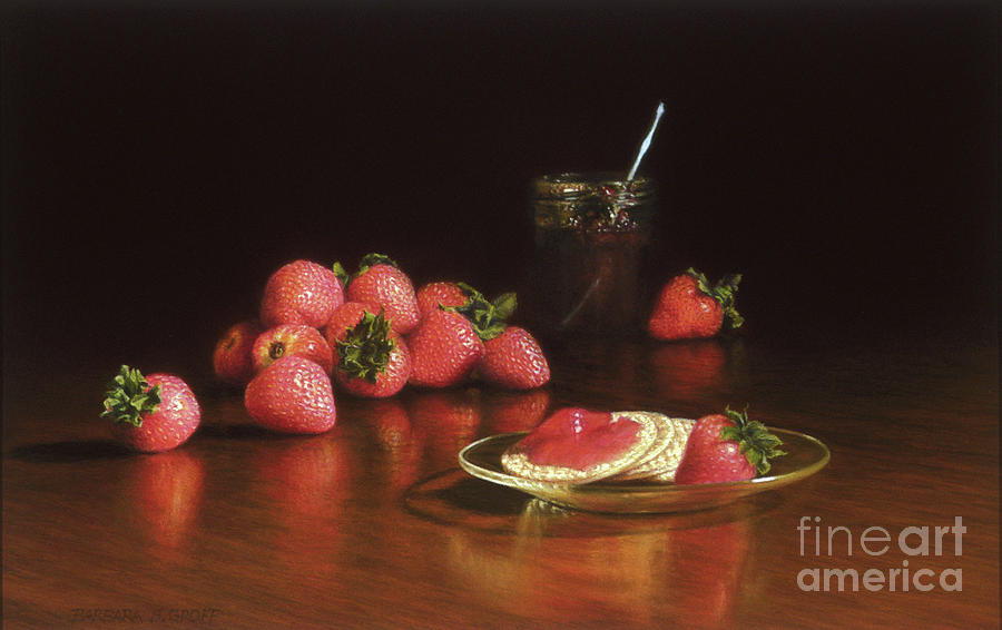 Still Life Painting - Strawberry Preserves by Barbara Groff