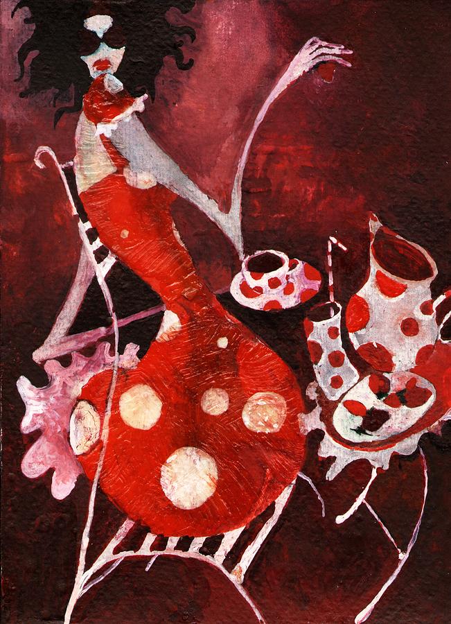 Strawberry shake Painting by Maya Manolova