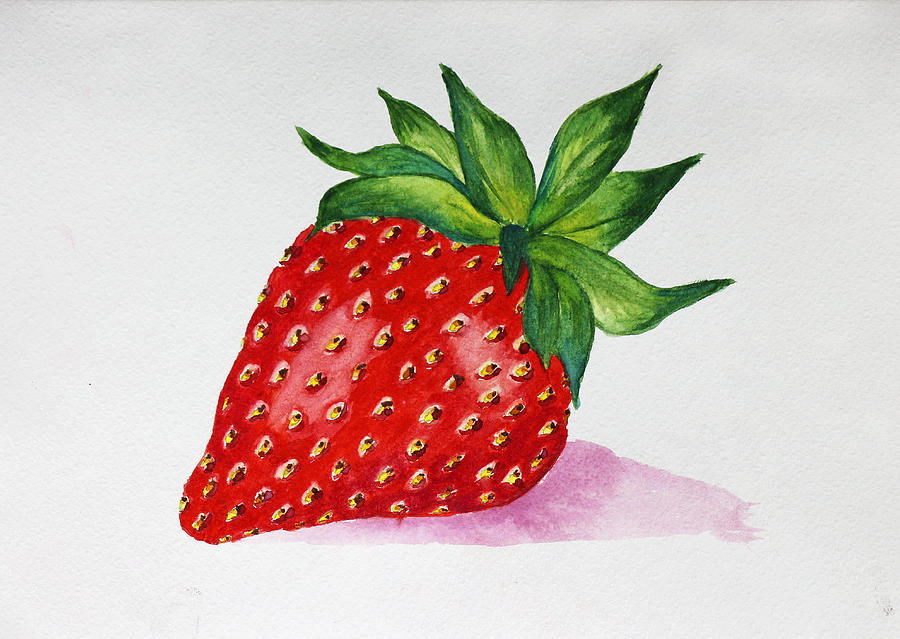 Nature Painting - Strawberry Sparkle by Iryna Goodall