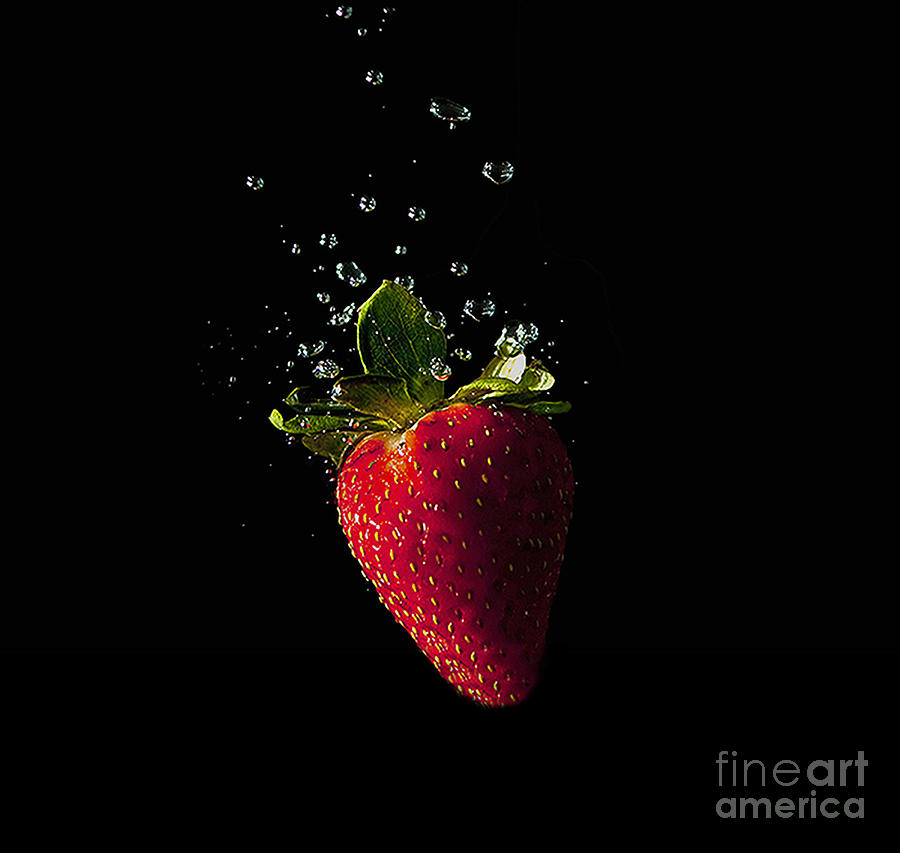 Strawberry Splash Photograph by Eric Wiles