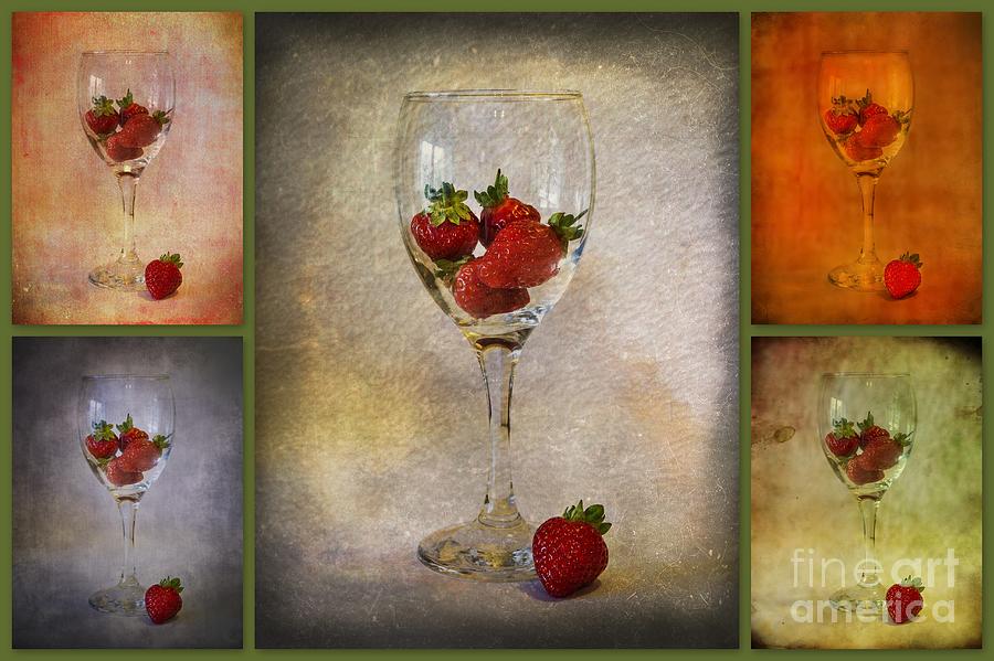 Strawberry Still Life Collage Photograph