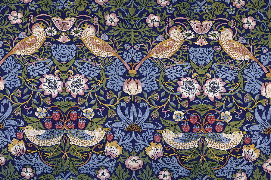 Strawberry Thief Digital Art by William Morris