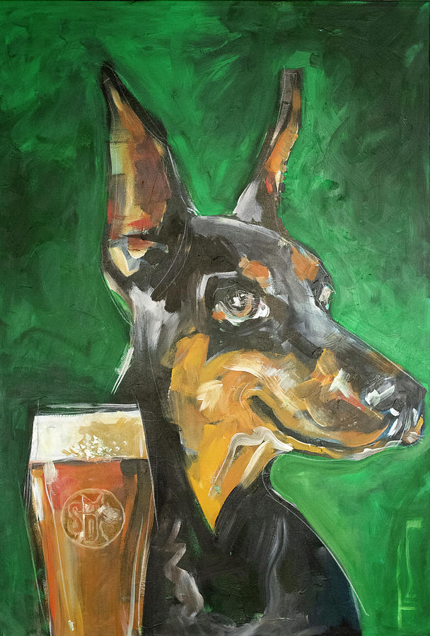 Stray Dog with Ale Painting by Tim Nyberg