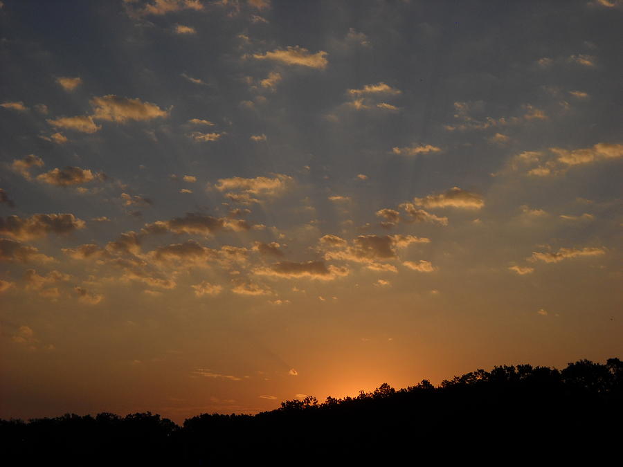 Streaks of Light in Dawn Sky Photograph by Kent Lorentzen