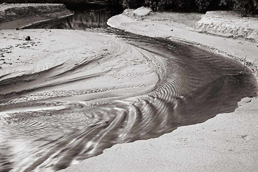Stream and Sand- St Lucia Photograph by Chester Williams