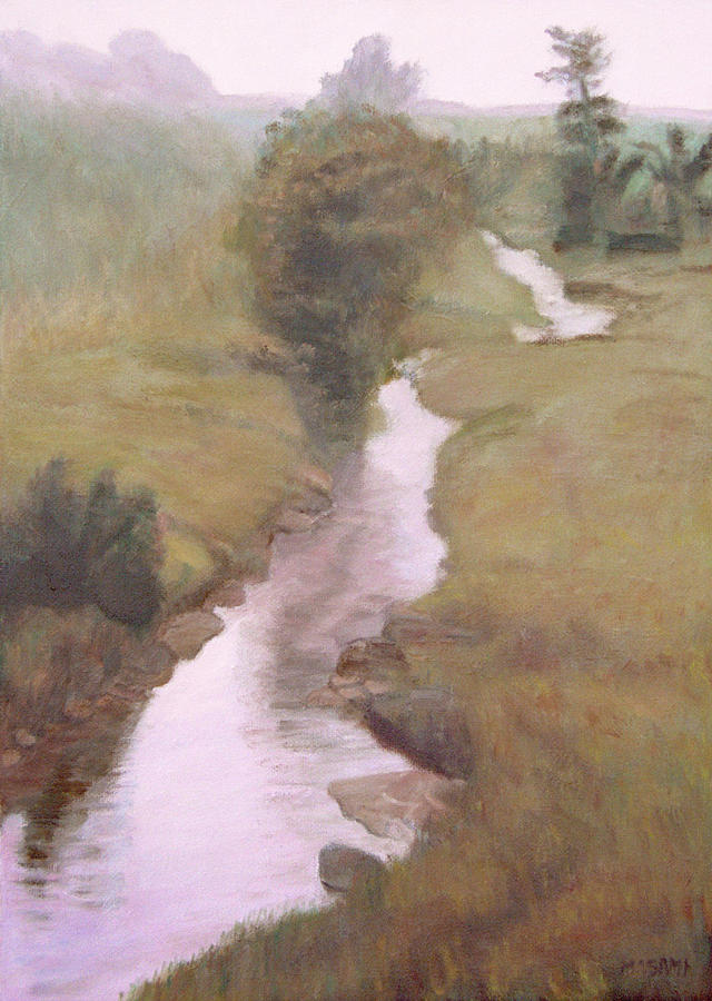 Nature Painting - Stream In The Meadow by Masami Iida
