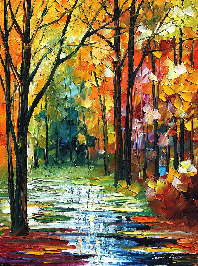 Stream Painting by Leonid Afremov | Fine Art America