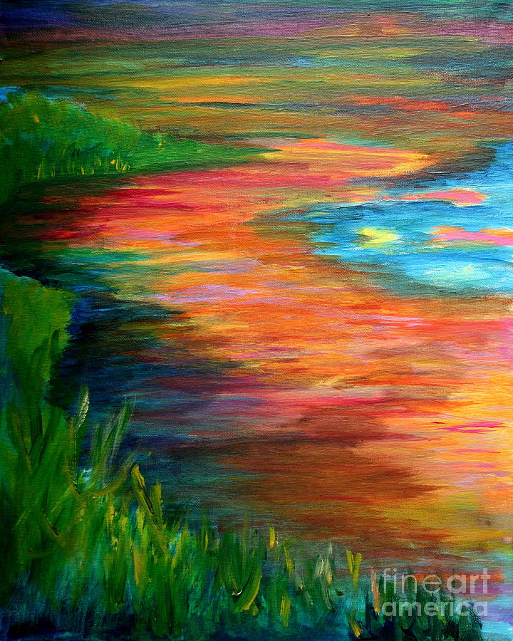 Stream of Color Painting by Julie Lueders 