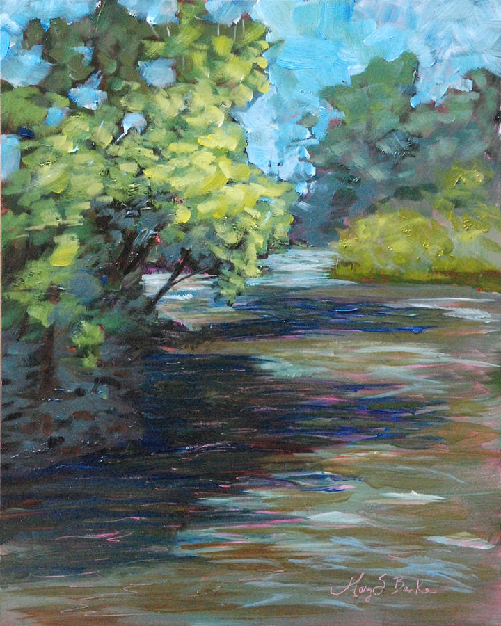 Stream of Consciousness Painting by Mary Benke