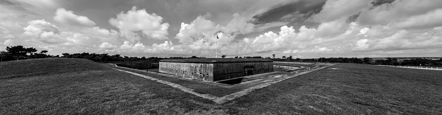 Brick Photograph - Streaming Clouds over Fort Macon by Richard Bandy