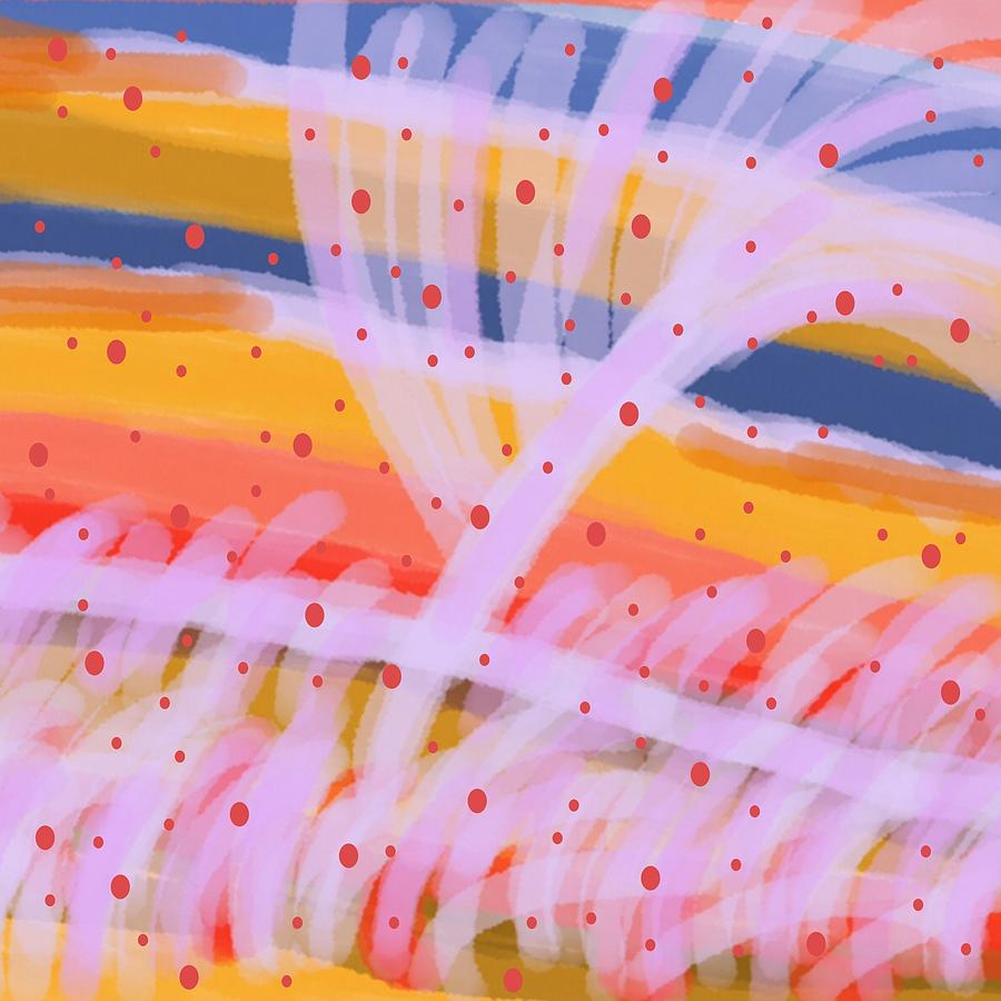 Streaming Orange Showers Digital Art by Joan Ellen Gandy