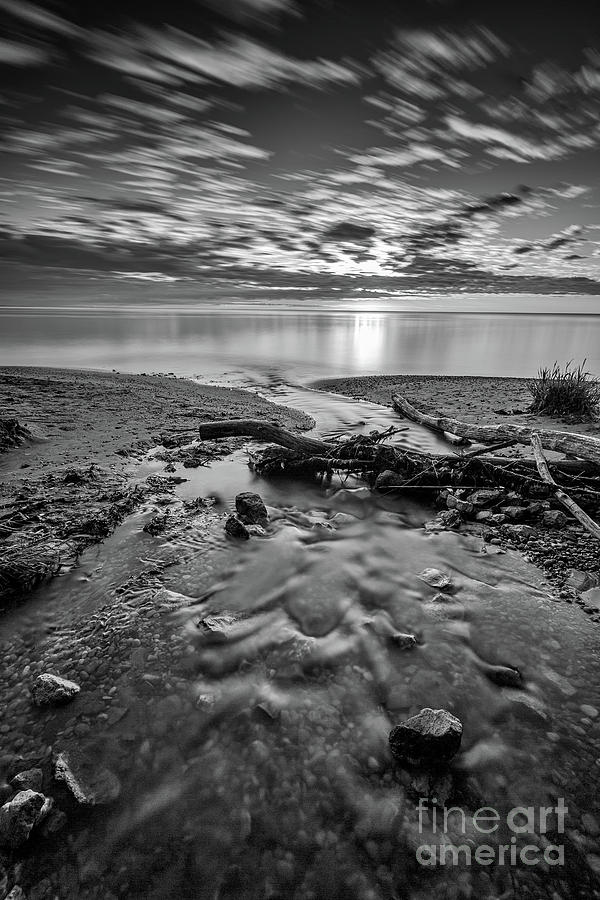 Streaming Sunrise - Black and White Photograph by Andrew Slater