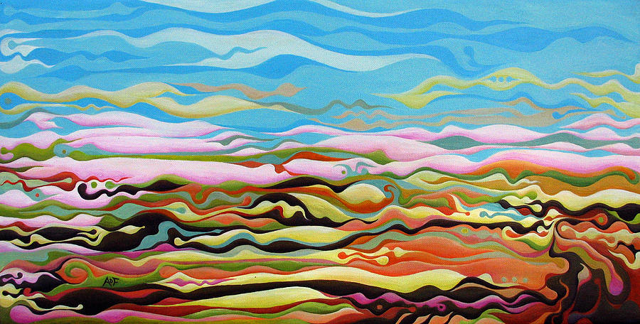 Streaming Through March Painting by Amy Ferrari
