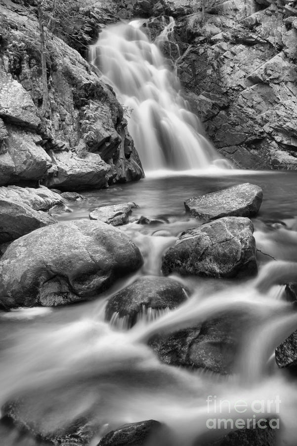 Streams Below Falls Creek Falls Black And White Photograph by Adam Jewell