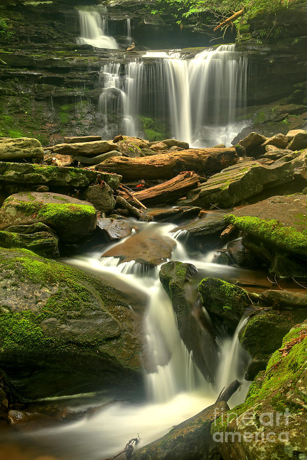 Streams Through The Rocks At Ricketts Glen Photograph by Adam Jewell