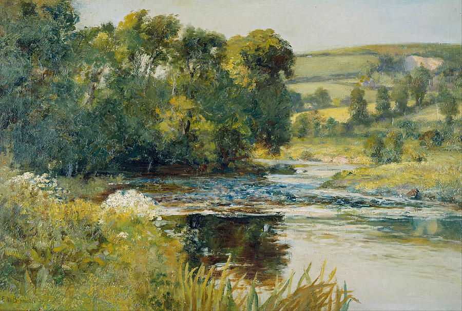 Streamside Painting by Edward Mitchell Bannister