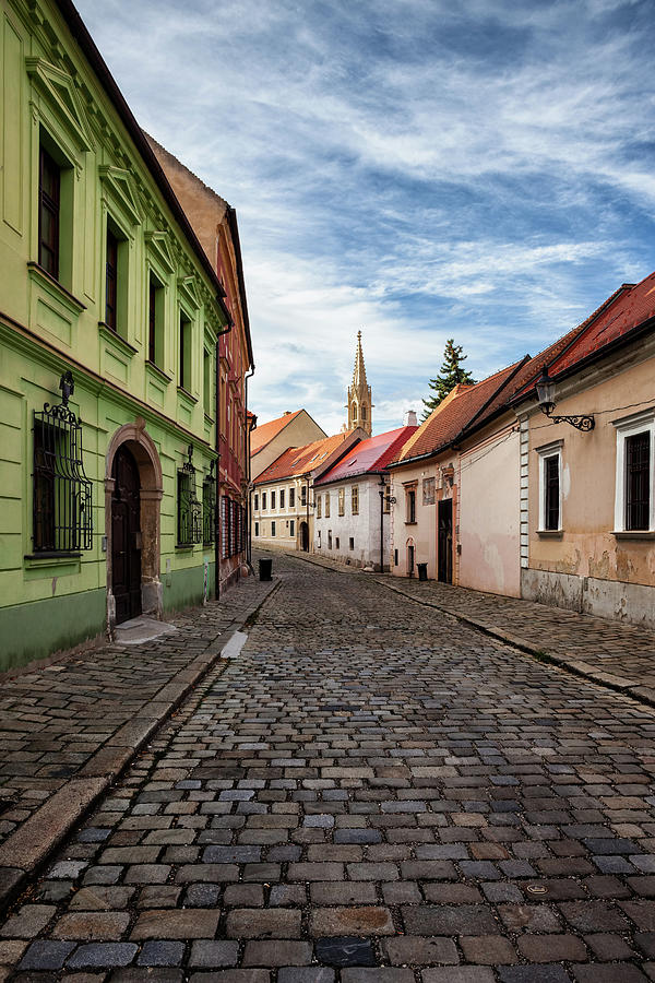Street and Houses in Bratislava Old Town Photograph by Artur Bogacki