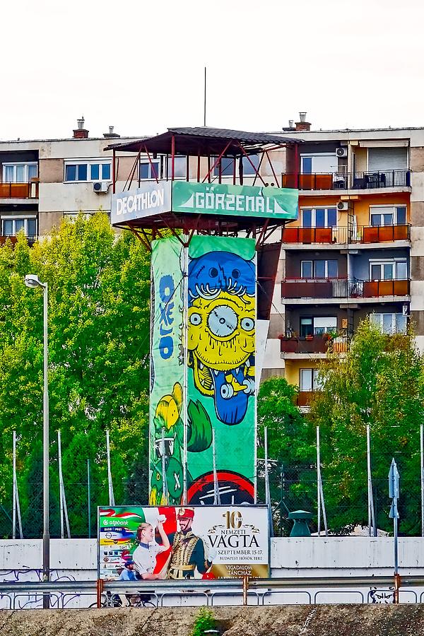 Street Art On A Tower In Budapest, Hungary Photograph by Rick Rosenshein