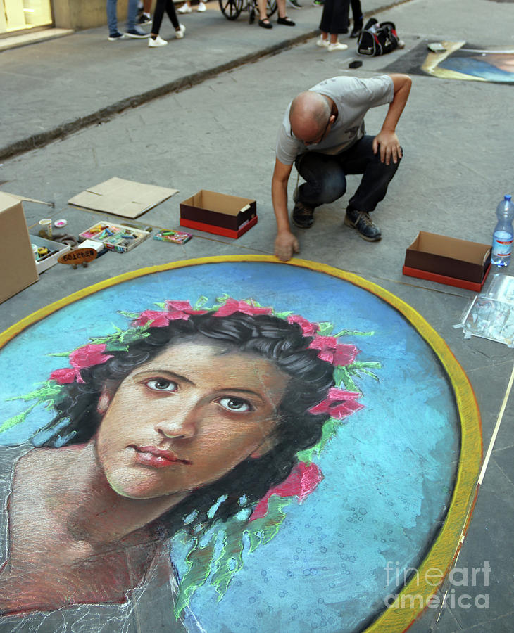 Street Artist in Florence 9939 Photograph by Jack Schultz