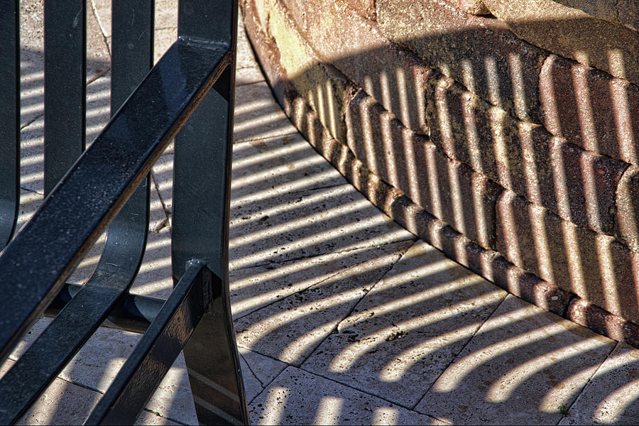 Street Bench 2 Abstract Photograph by Richard Rizzo