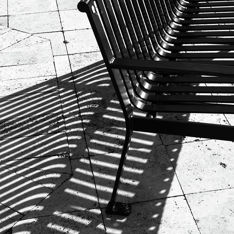 Street Bench Abstract Photograph by Richard Rizzo