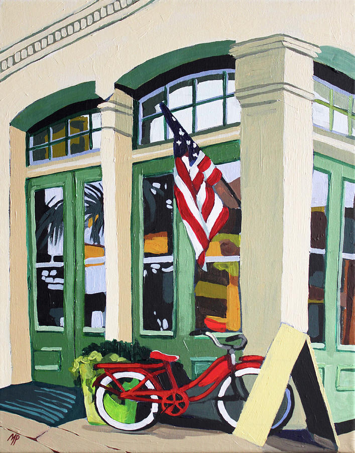 Street Bike Painting by Melinda Patrick