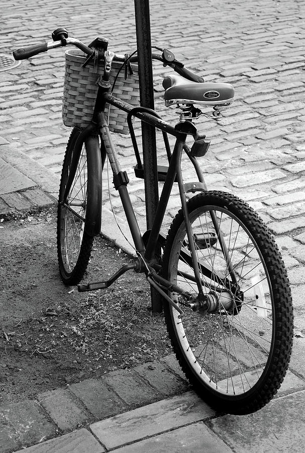 Black And White Photograph - Street Bike  by Skip Willits