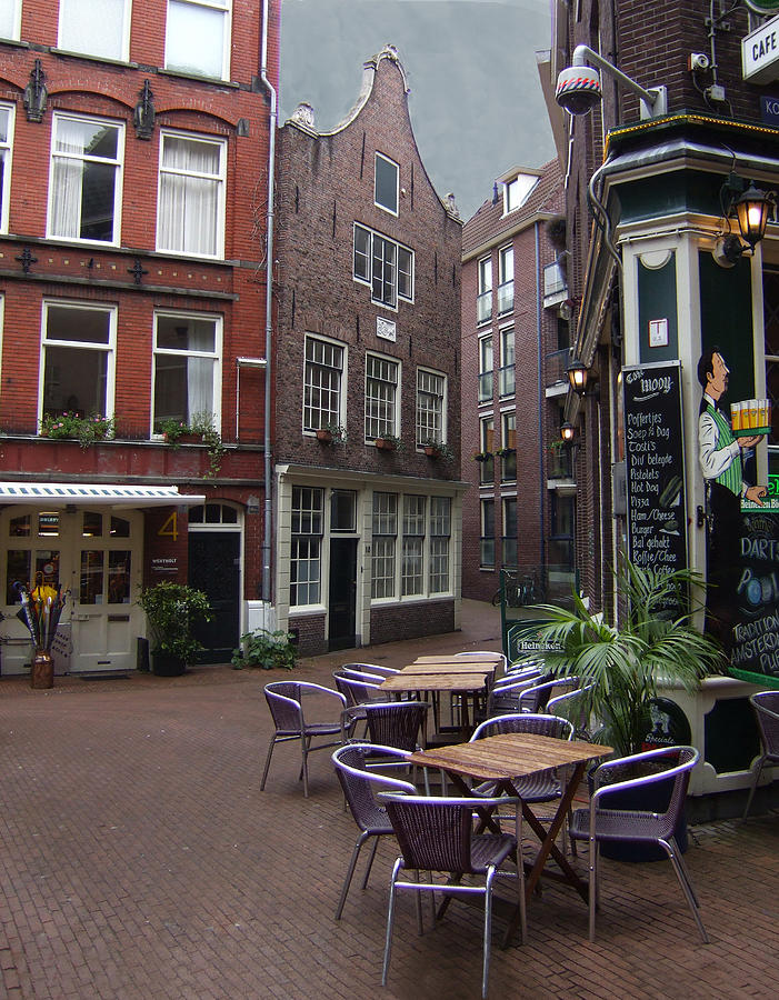 Street Cafe Mooy in Amsterdam Photograph by Ginger Wakem