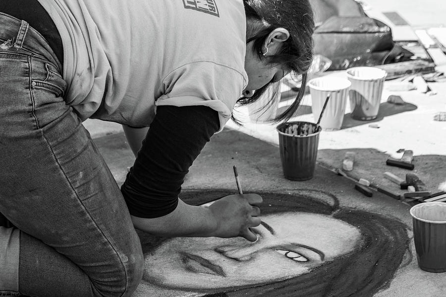 Street Chalk Artist Photograph by SR Green