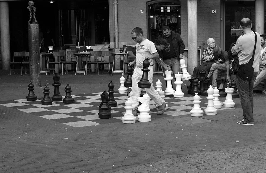 Chess Players On An Amsterdam Street Photograph by Aidan Moran