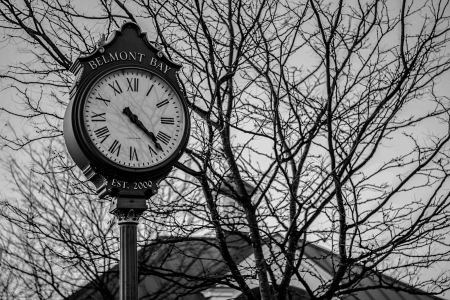 Still Life Photograph - Street Clock in Black and White by Andrew King
