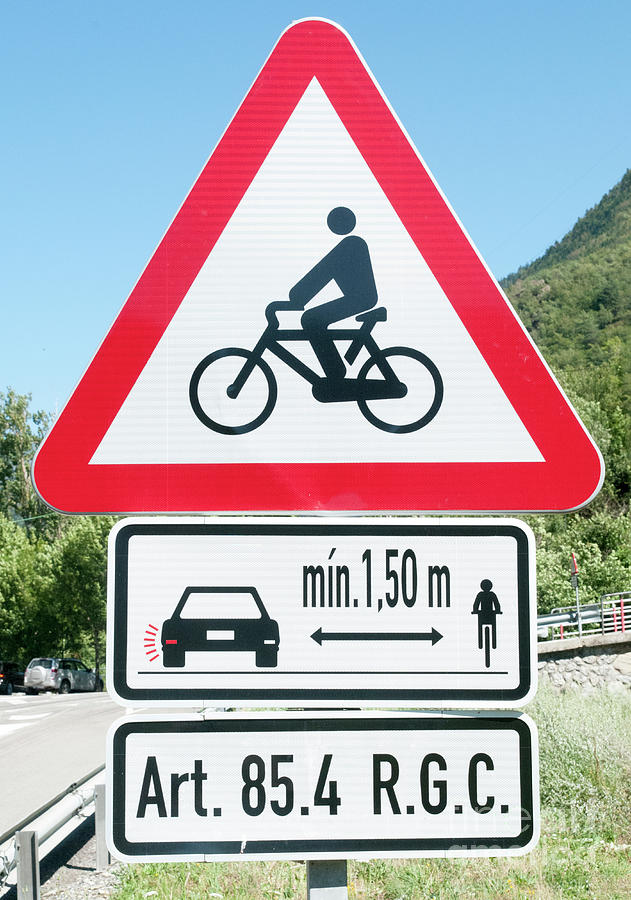 Street Cyclist Safety Sign 1 Photograph