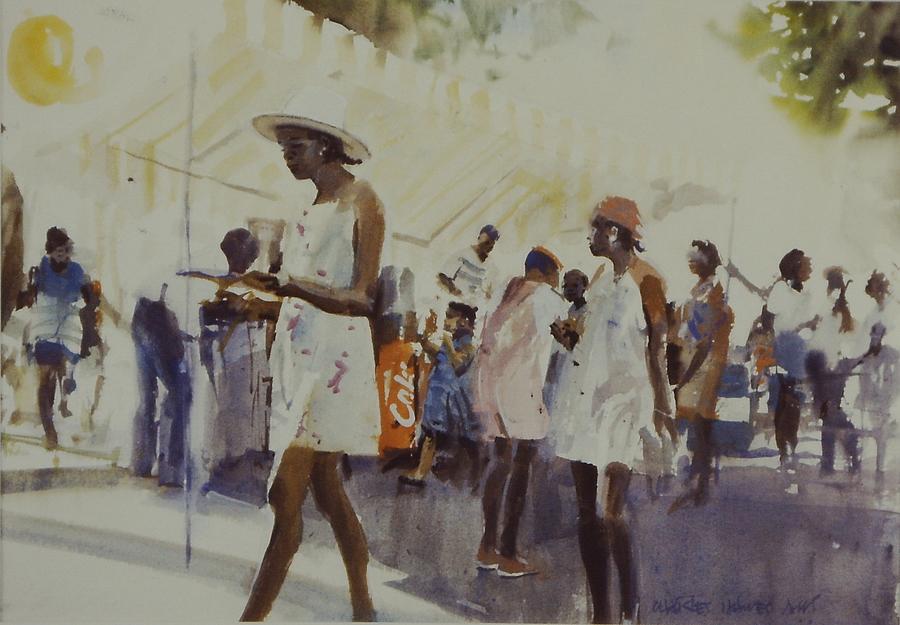 Caribbean Painting - Street Fair by Charles Hawes