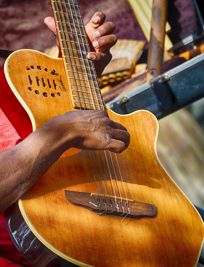 Street Guitar Photograph by C H Apperson