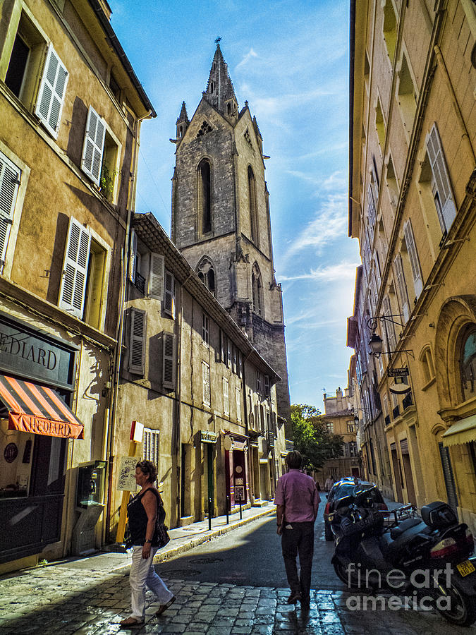 Street in Aix Photograph by Karen Lewis