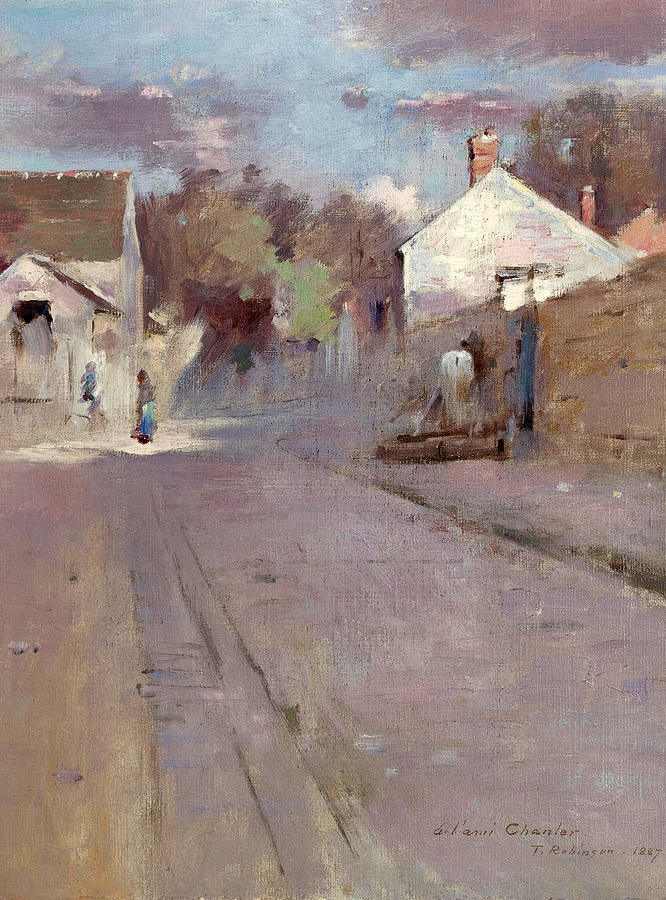 Street in Barbizon Painting by Theodore Robinson